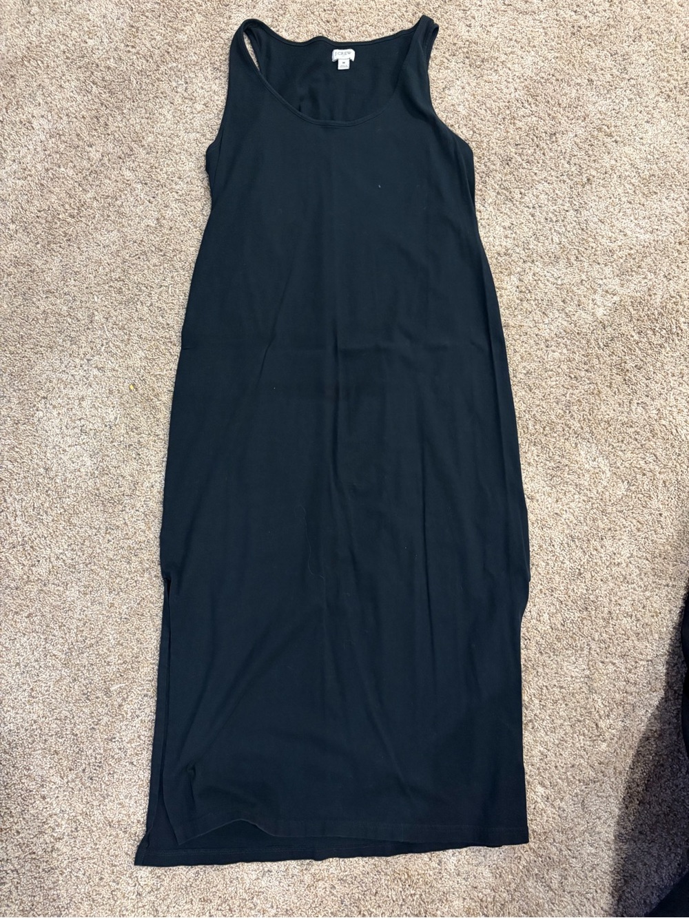 J. Crew Black Sleeveless Midi Dress